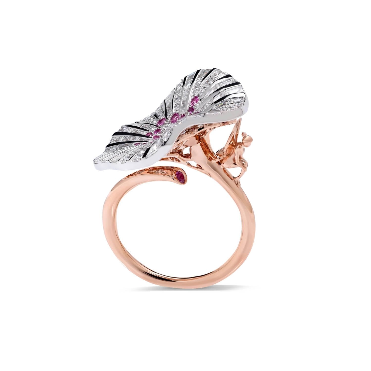 BELLE Ring mit rosa Saphiren