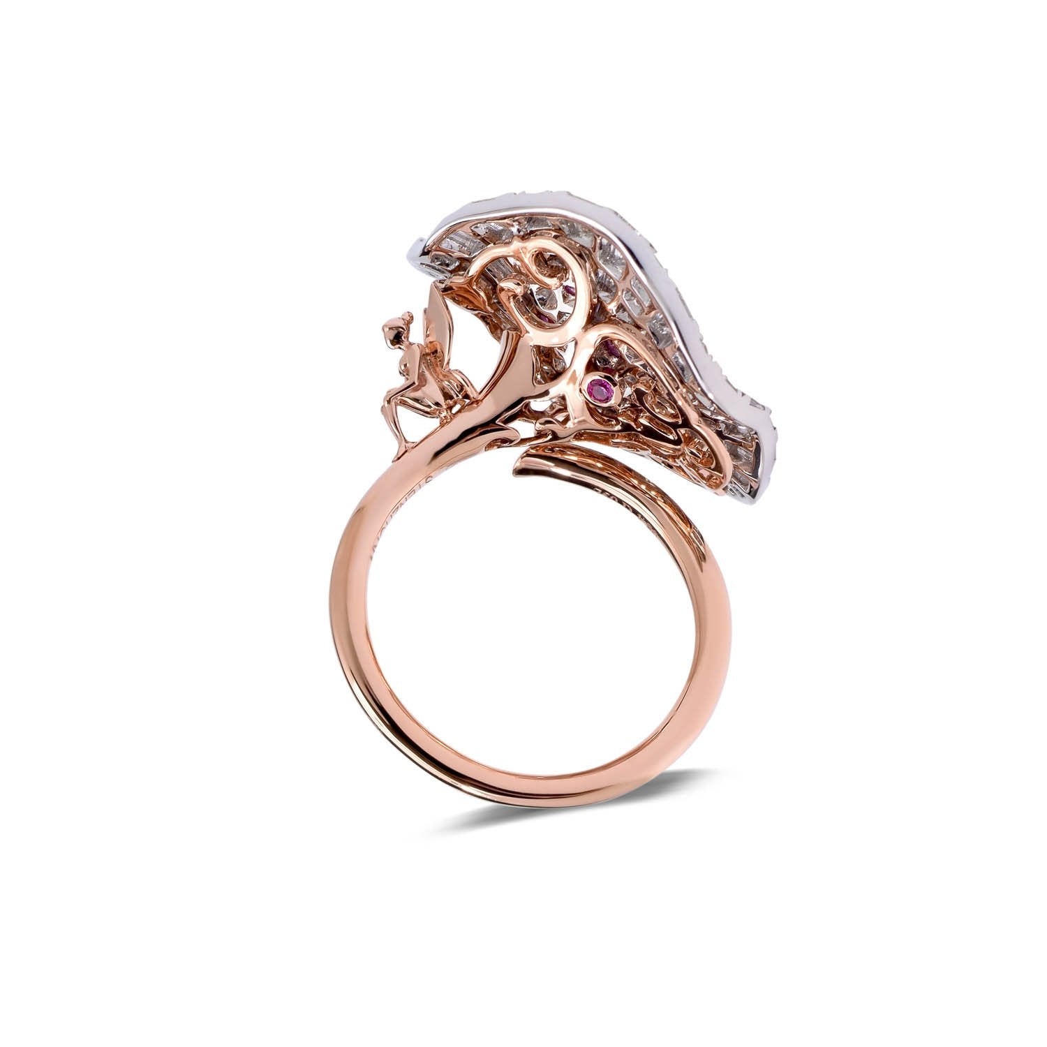 BELLE Ring mit rosa Saphiren