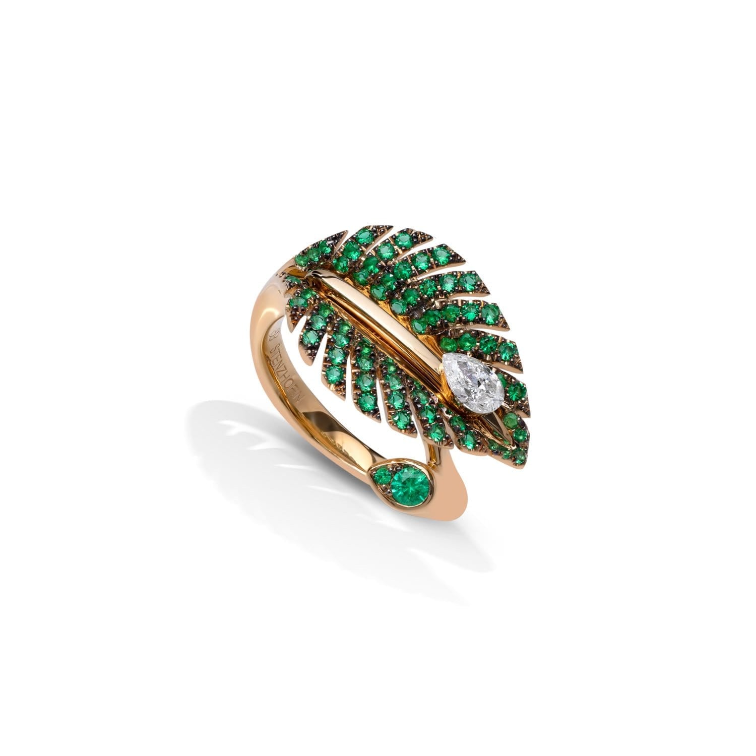 The Dewdrop Emerald Ring